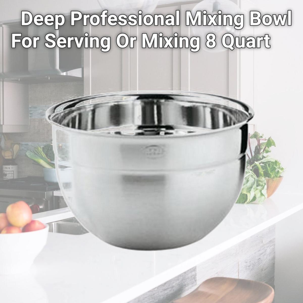Picture of YBMHome 1172 Deep Professional Mixing Bowl For Serving Or Mixing 8 Quart