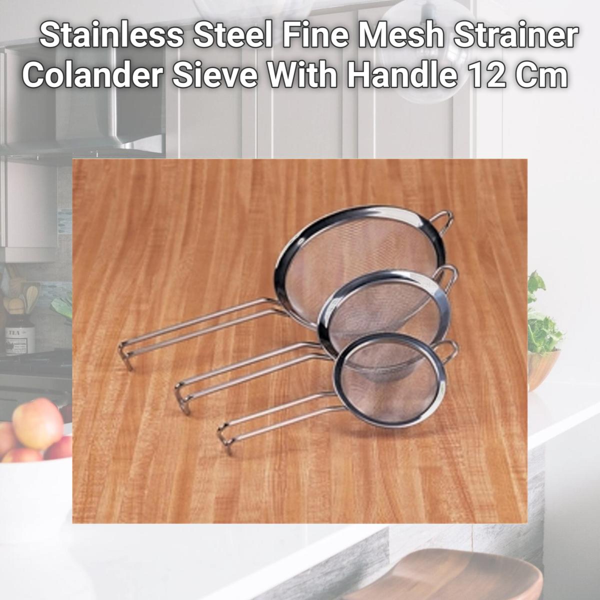 Picture of YBMHome 2312 Stainless Steel Fine Mesh Strainer Colander Sieve With Handle 12 Cm