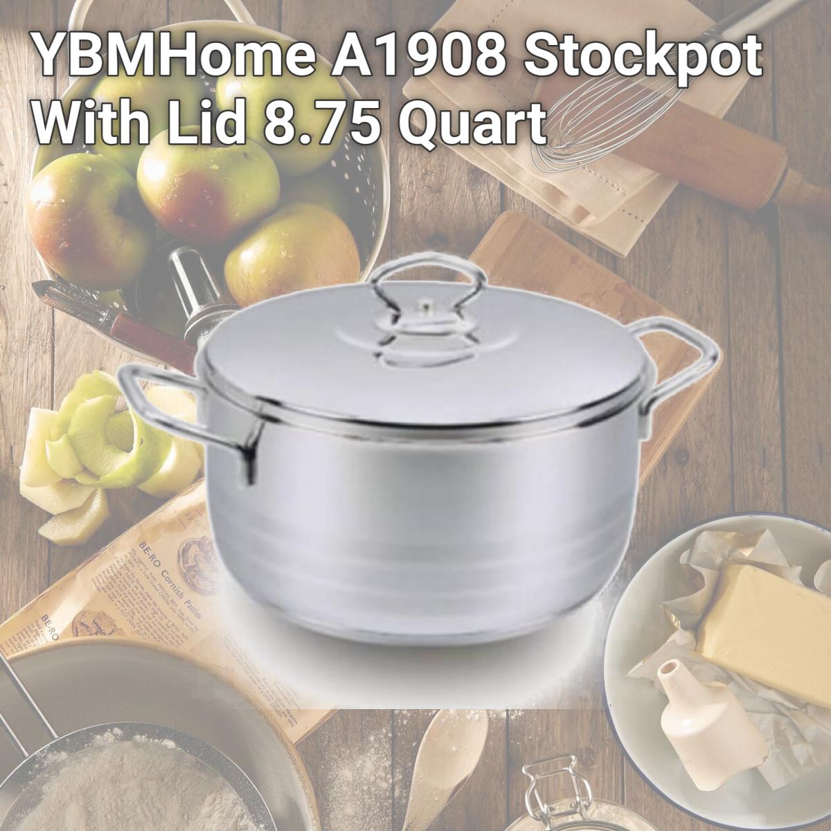 Picture of YBMHome A1908 Stockpot With Lid 8.75 Quart