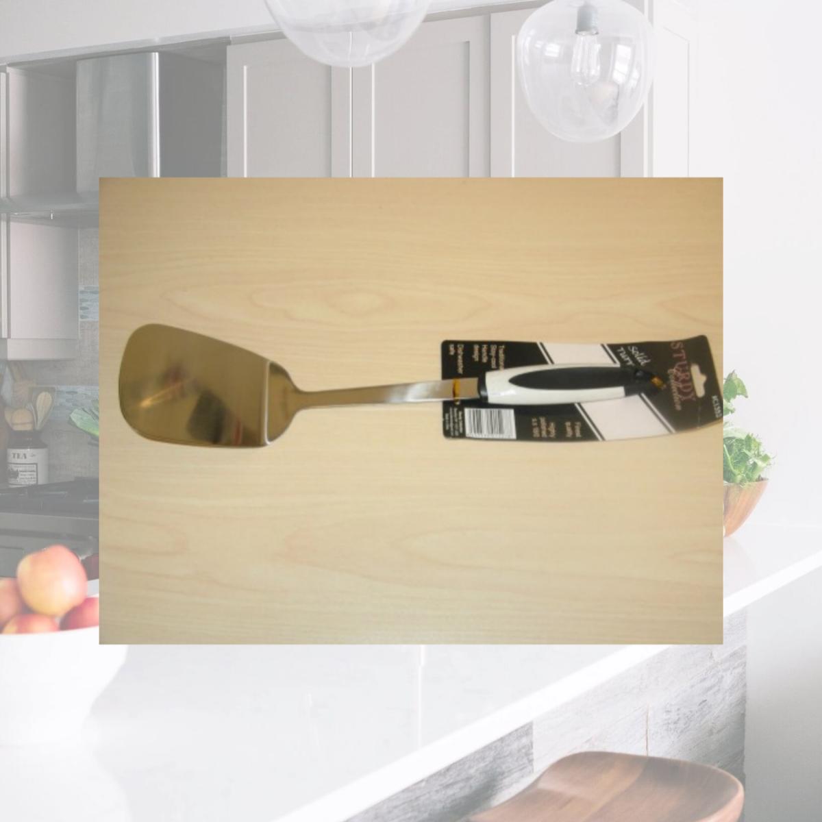 Picture of YBMHome C1352 Stainless Steel Solid Turner With Plastic Handle