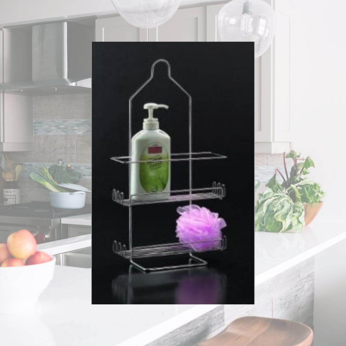 Picture of YBMHome 1830-10 Two Tier Deluxe Shower Caddy With Shelves Beige