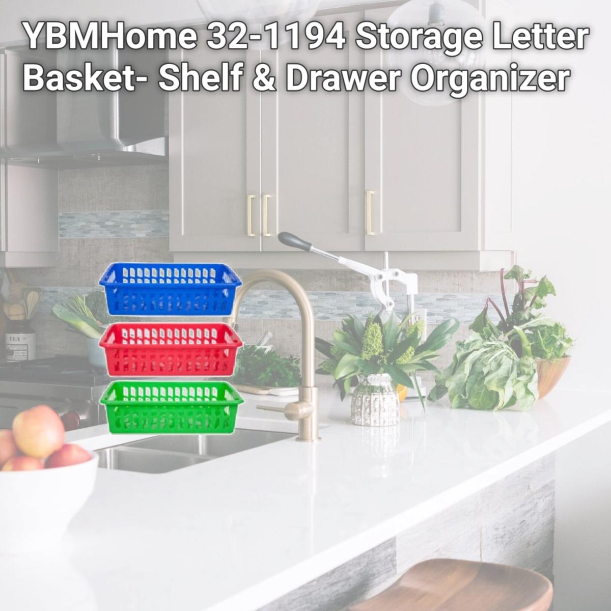 Picture of YBMHome 32-1194 Storage Letter Basket- Shelf & Drawer Organizer