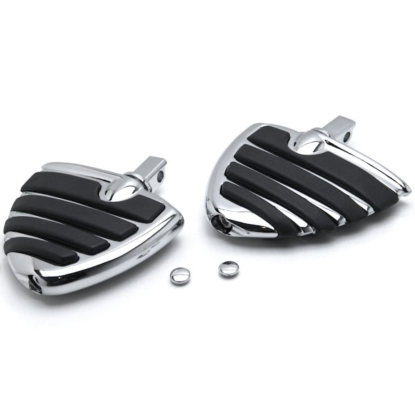 Krator TT013-C Boardwalk Kingpin Victory Wing Style Front & Rear Foot Peg Foot Rests Chrome Krator TT013-C Boardwalk Kingpin Victory Wing Style Front & Rear Foot Peg Foot Rests Chrome