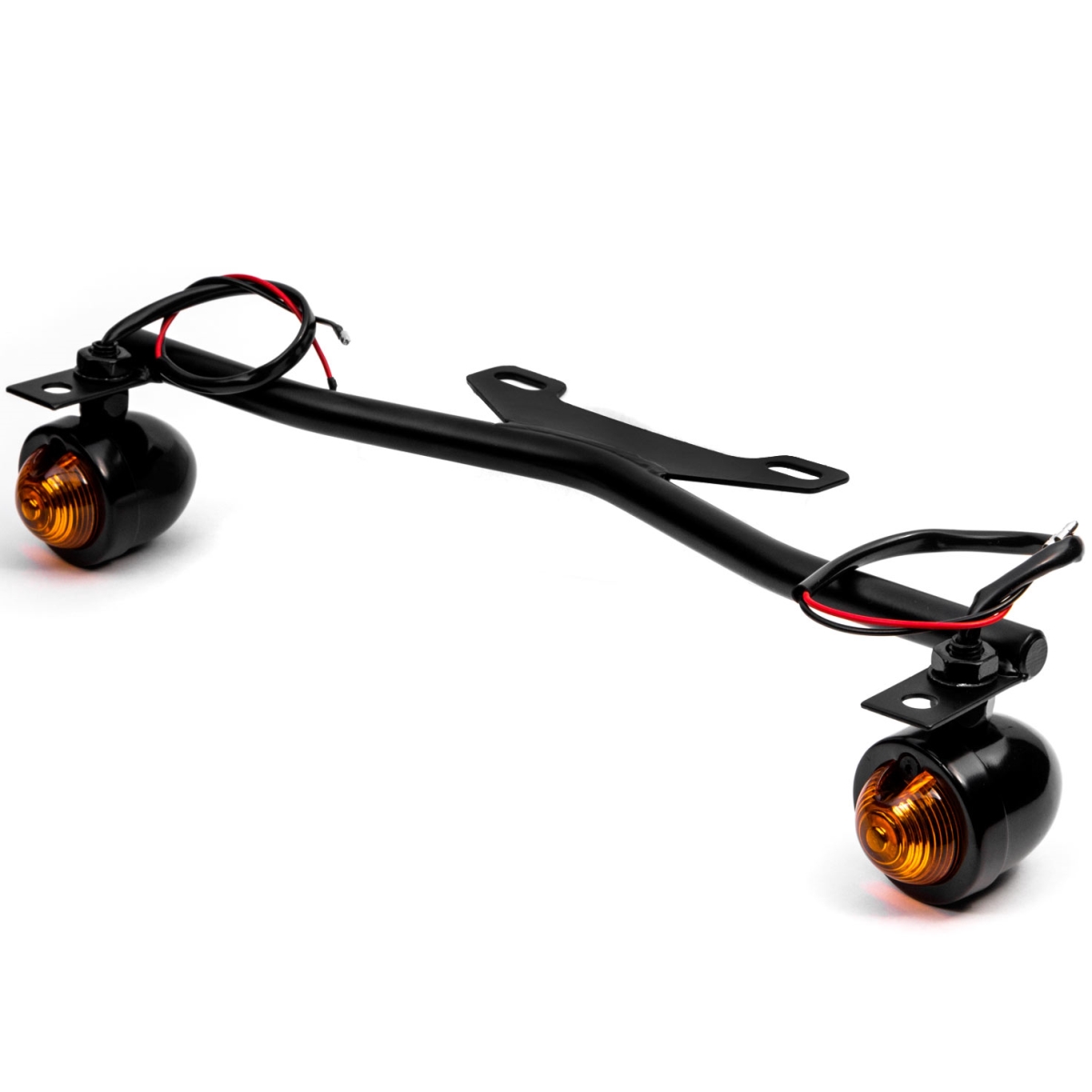 Jbm-900-b Driving Passing Lamp Spot Light Bar Bracket With Turn Signals Motorcycle, Black