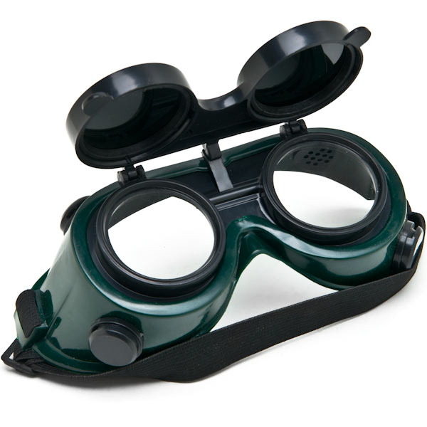 Nptc-gsg-1f Biltek Welders Safety Goggles Welding Cutting Glasses, Flip Up Dark Green Lenses Oxy