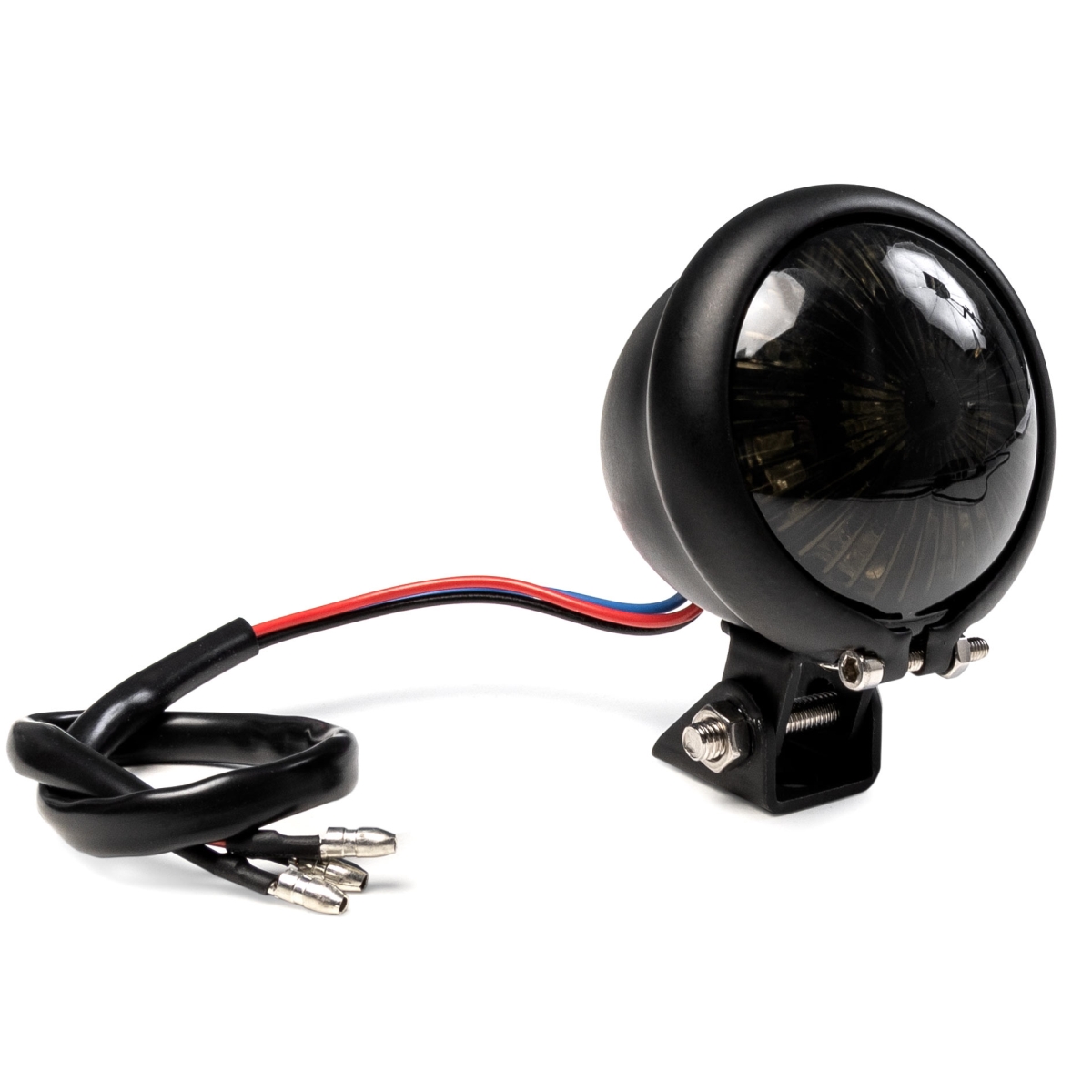 Itl-3031 Bates-style Mini Led Tail Light With Lens, Black With Smoke