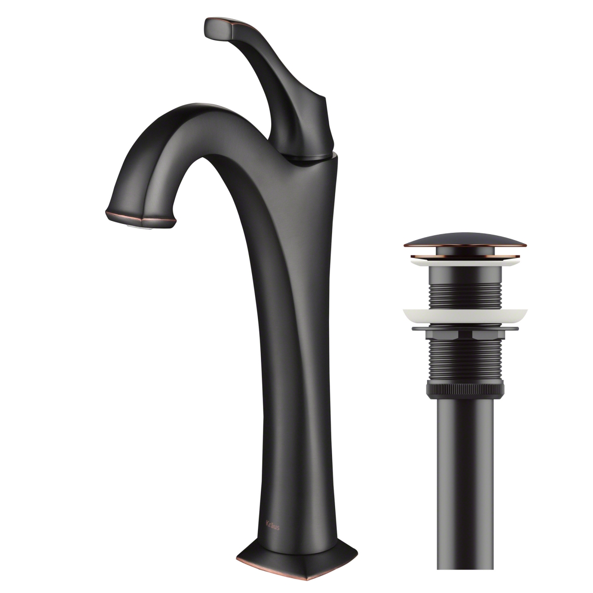 Kraus Usa Kvf-1200orb Arlo Single Handle Vessel Bathroom Faucet - Oil Rubbed Bronze