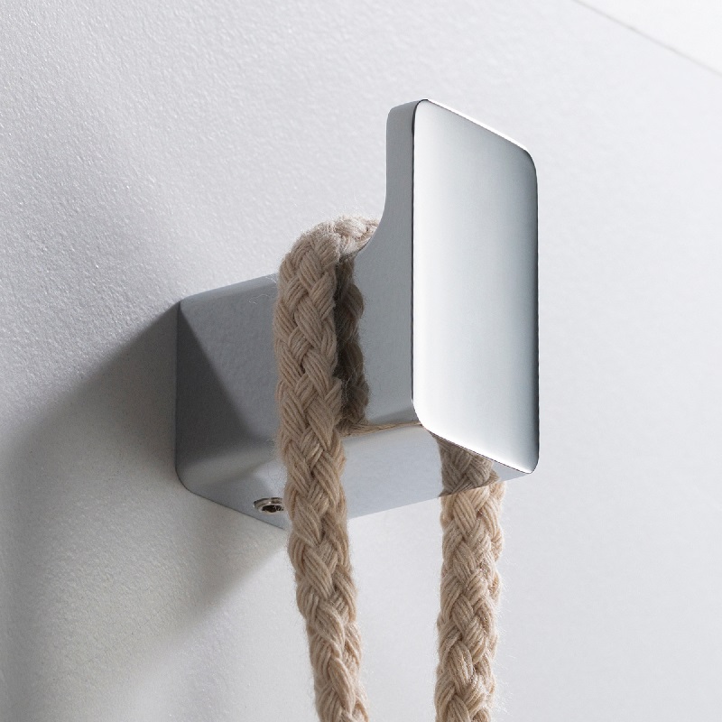 Stelios Bathroom Robe & Towel Hook, Chrome