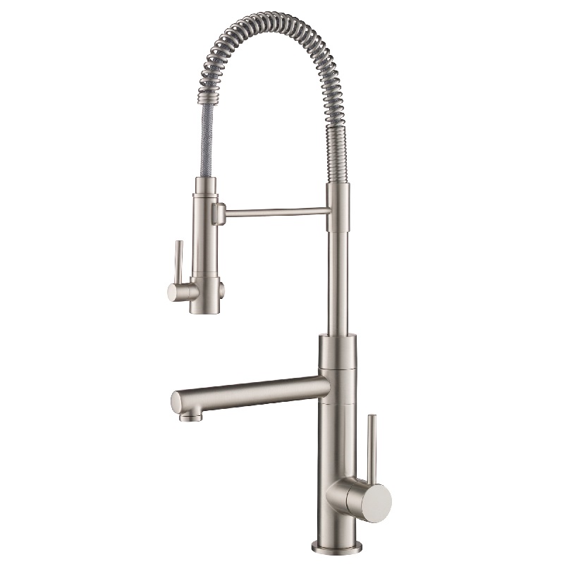 Kraus Kpf-1603sfs Artec Pro Spot Free Stainless Steel 2-function Commercial Style Pre-rinse Kitchen Faucet With Pull-down Spring Spout & Pot Filler