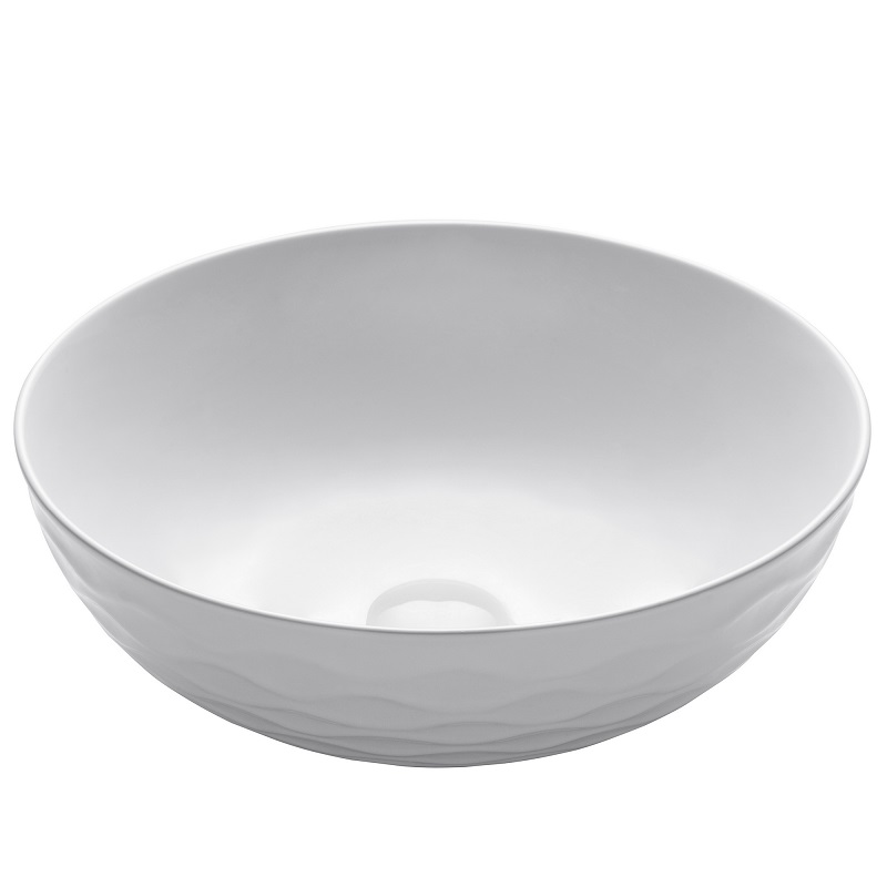 Kraus Kcv-200gwh 16.5 X 5.5 In. Round Porcelain Ceramic Vessel Bathroom Sink, White