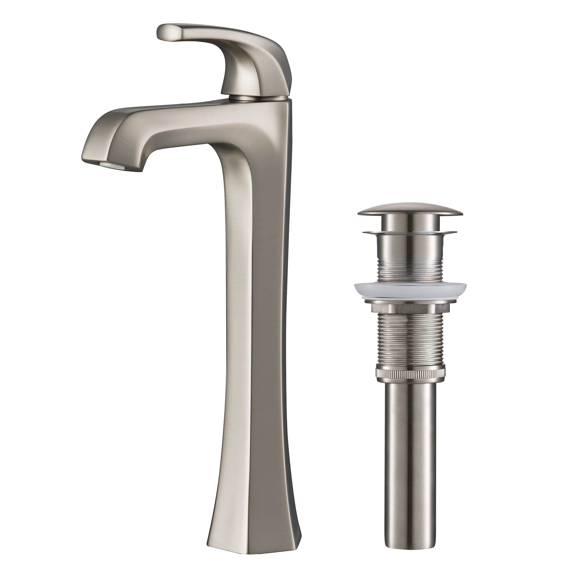 Kraus Kvf-1210sfs Esta Single Handle Vessel Bathroom Faucet With Pop-up Drain Spot Free - Stainless Steel
