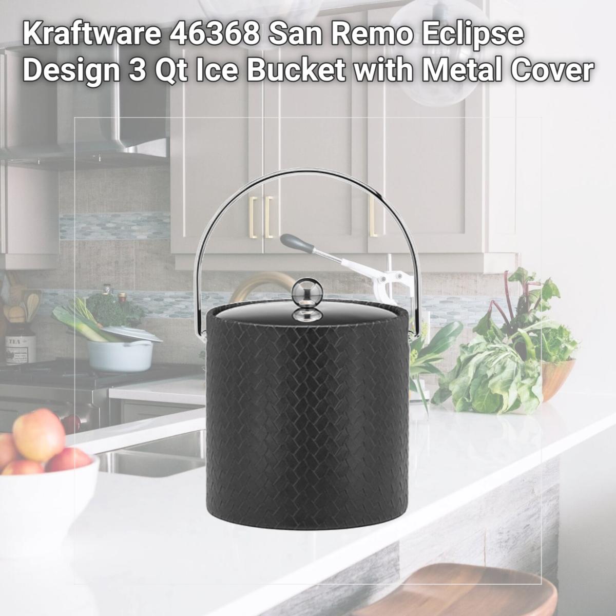 Picture of Kraftware 46368 San Remo Eclipse Design 3 Qt Ice Bucket with Metal Cover