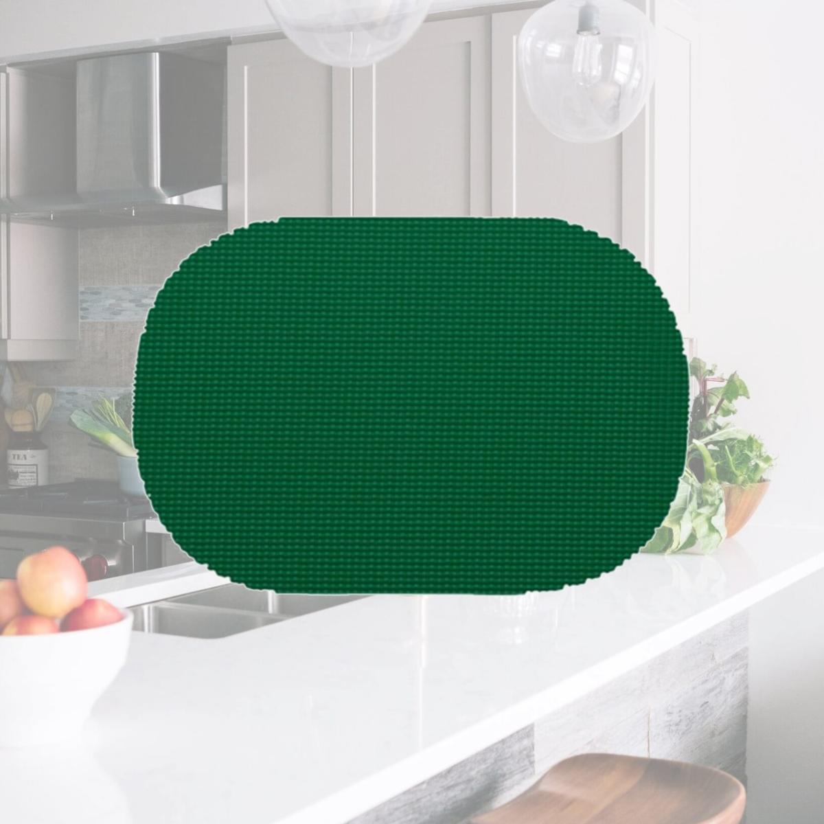 Picture of Kraftware 31336 Fishnet Oval Placemat Dz. Hunter Green