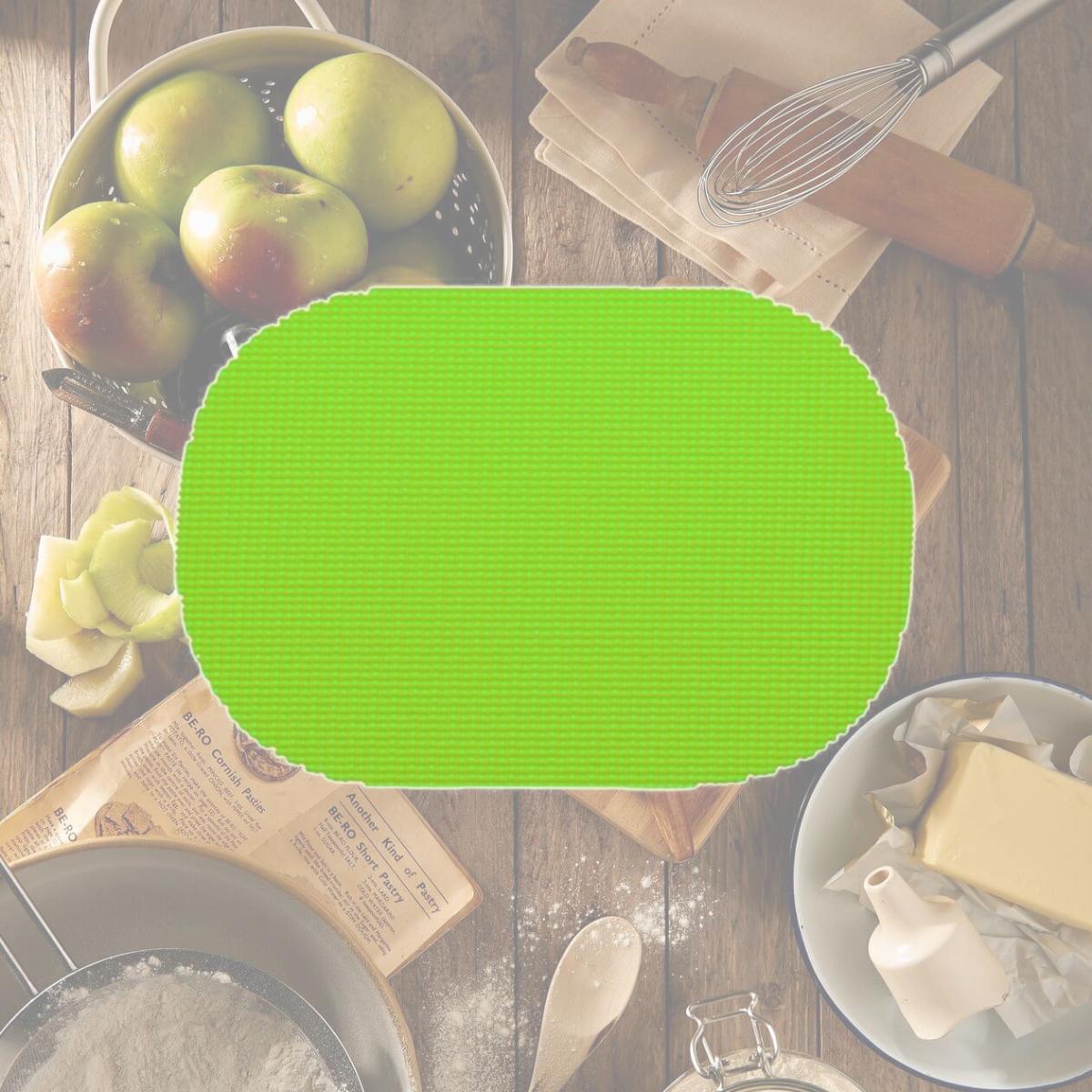Picture of Kraftware 37636 Fishnet Oval Placemat Dz. Lime Green