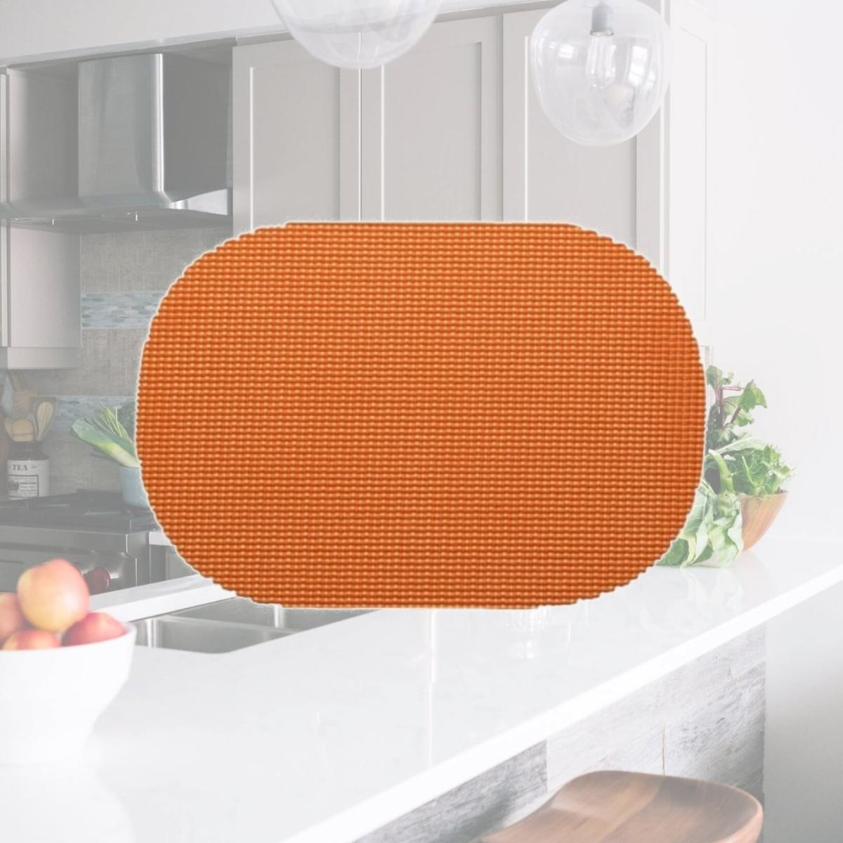 Picture of Kraftware 14836 Fishnet Oval Placemat Dz. Spice Orange