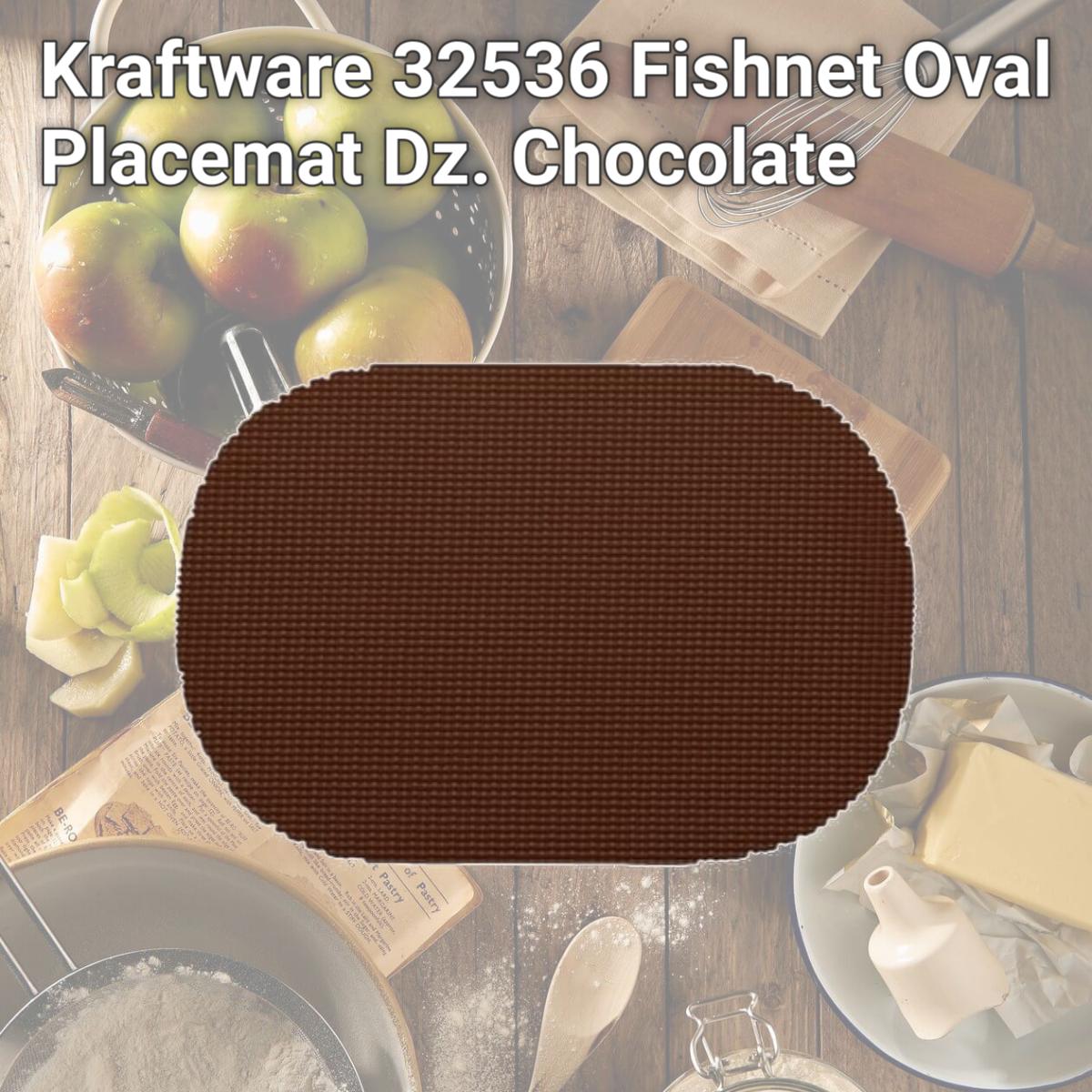 Picture of Kraftware 32536 Fishnet Oval Placemat Dz. Chocolate