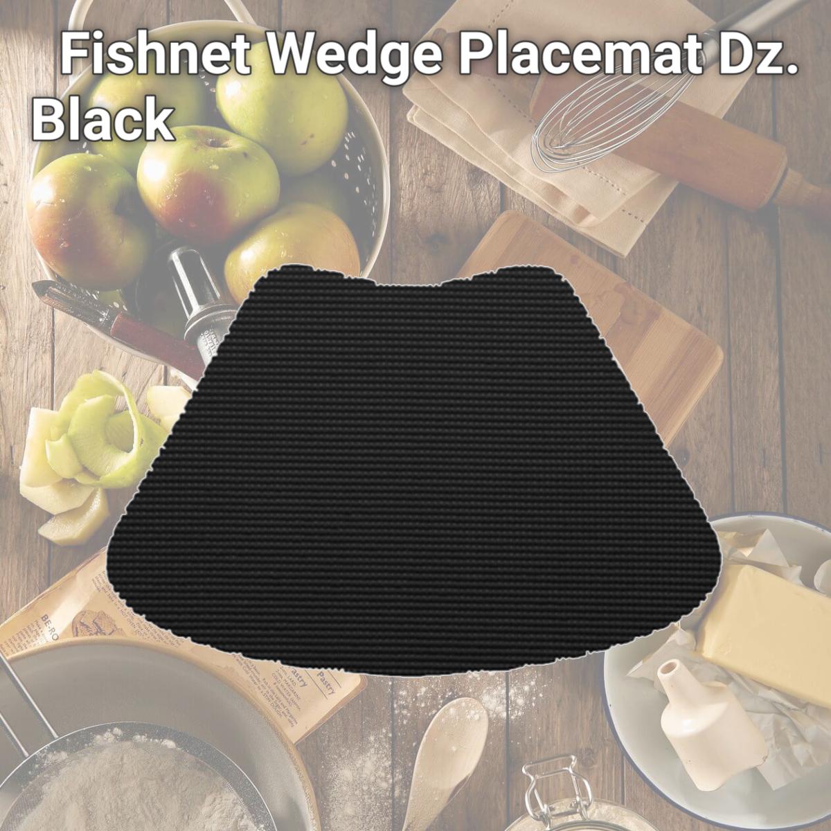 Picture of Kraftware 31139 Fishnet Wedge Placemat Dz. Black