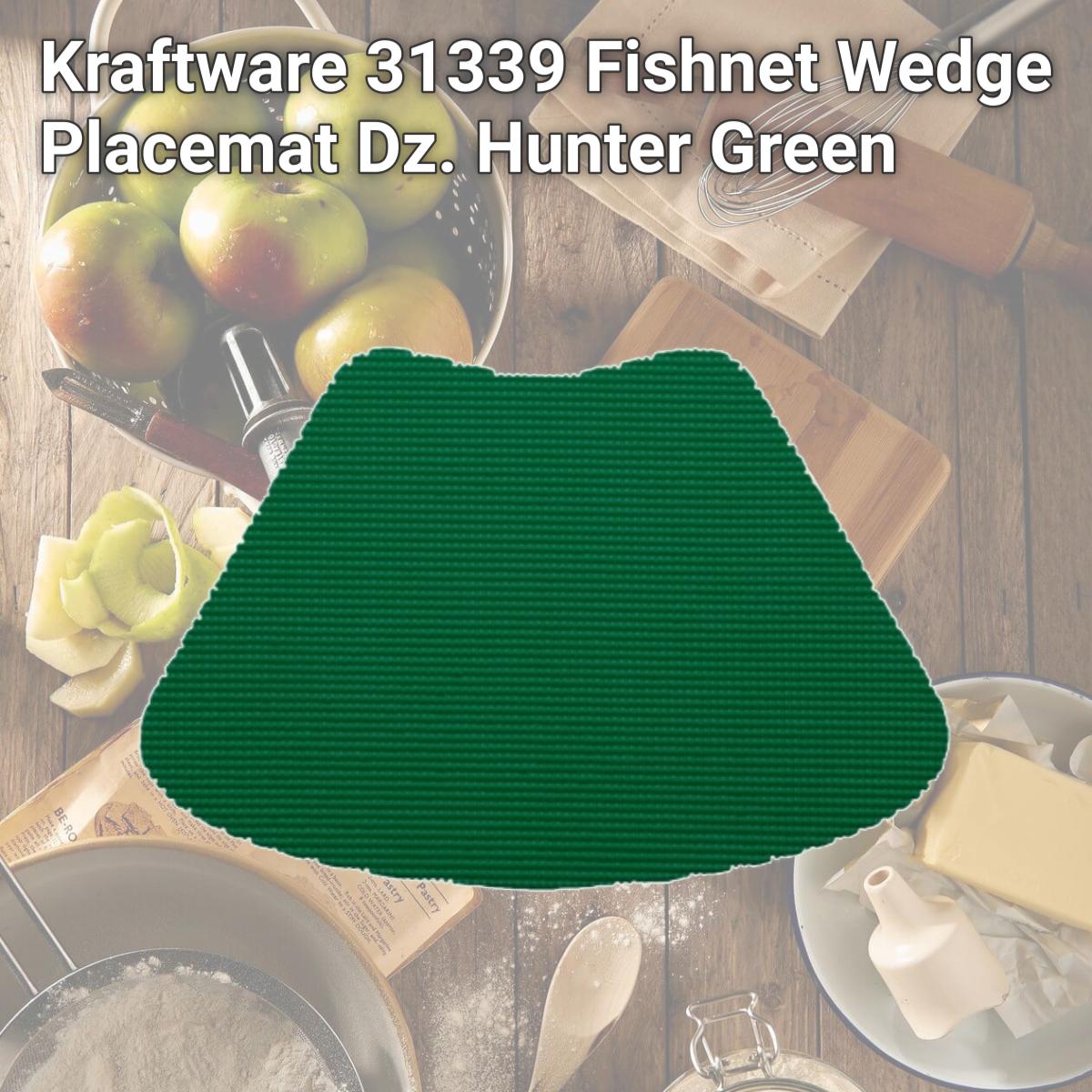 Picture of Kraftware 31339 Fishnet Wedge Placemat Dz. Hunter Green