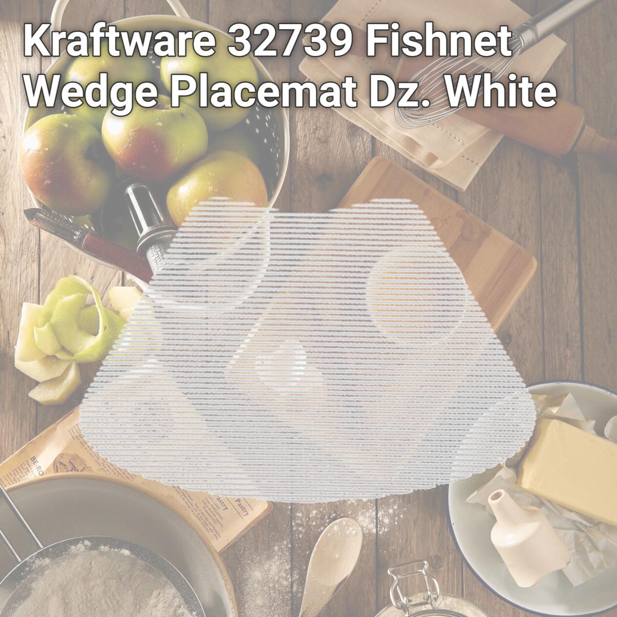 Picture of Kraftware 32739 Fishnet Wedge Placemat Dz. White
