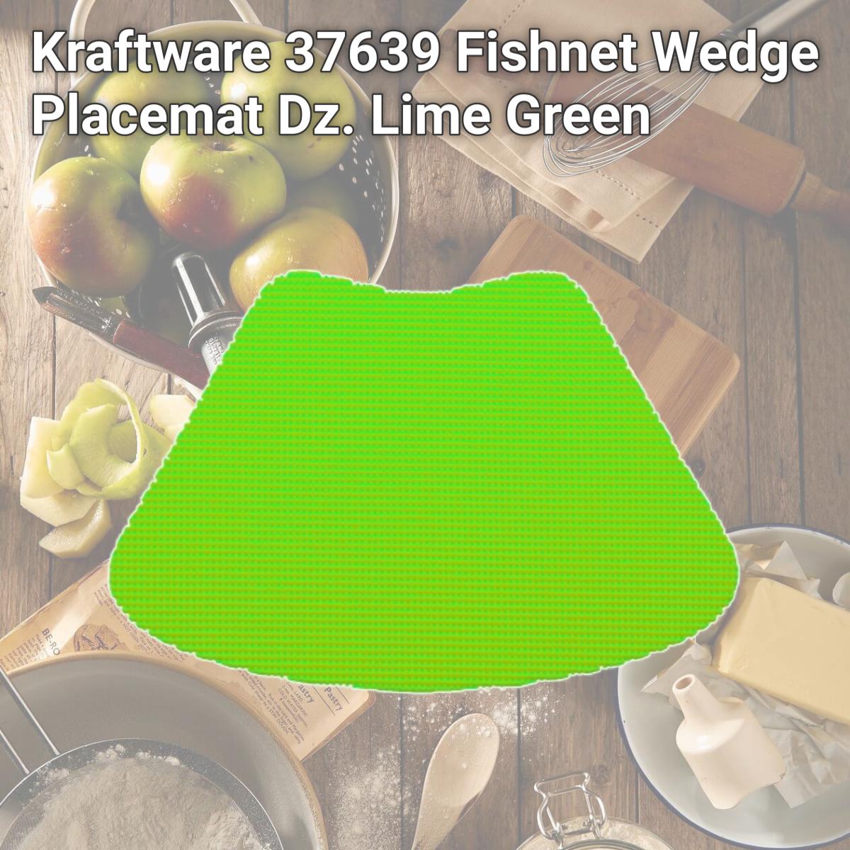 Picture of Kraftware 37639 Fishnet Wedge Placemat Dz. Lime Green