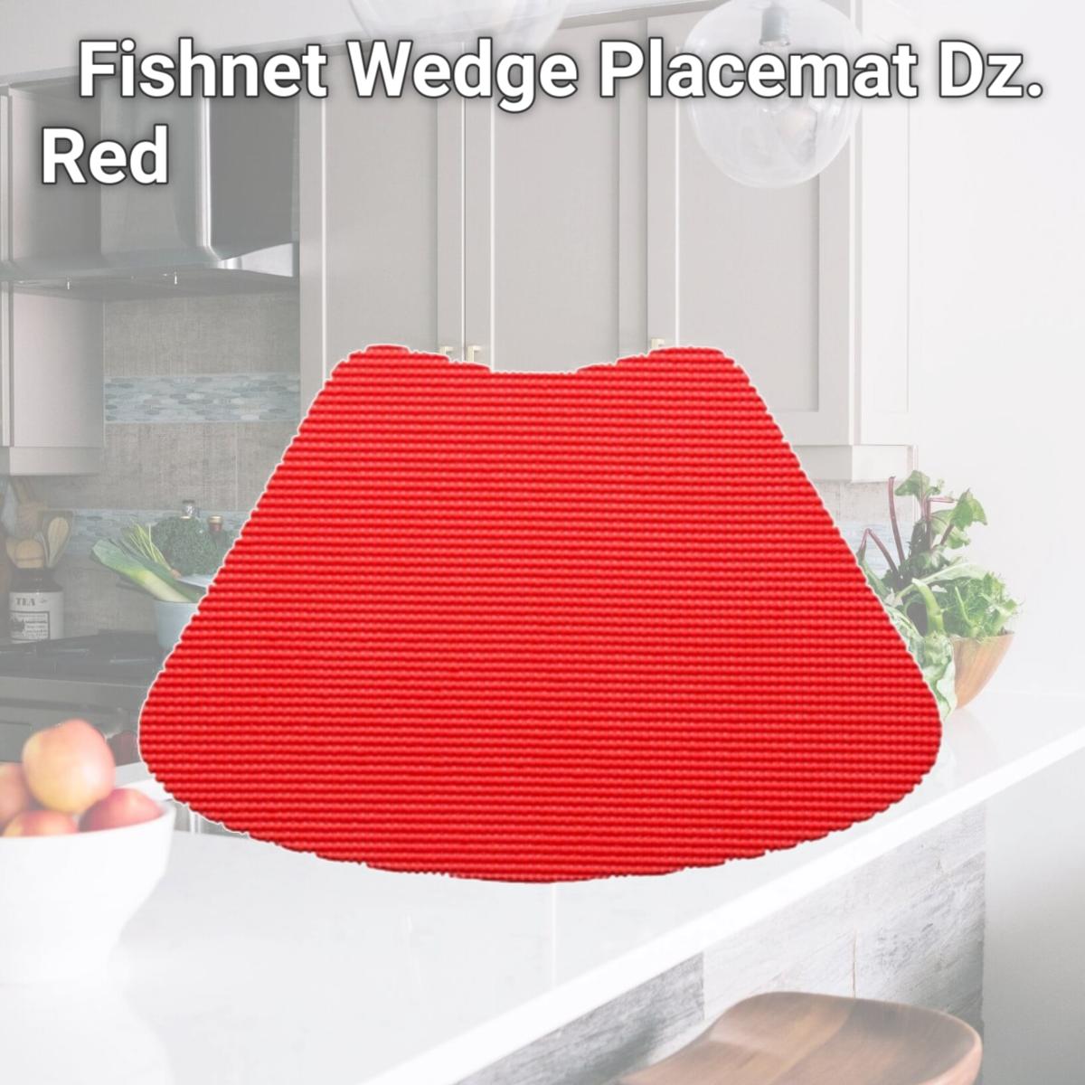 Picture of Kraftware 33239 Fishnet Wedge Placemat Dz. Red