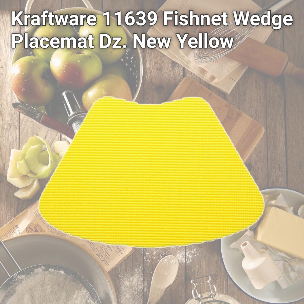 Picture of Kraftware 11639 Fishnet Wedge Placemat Dz. New Yellow
