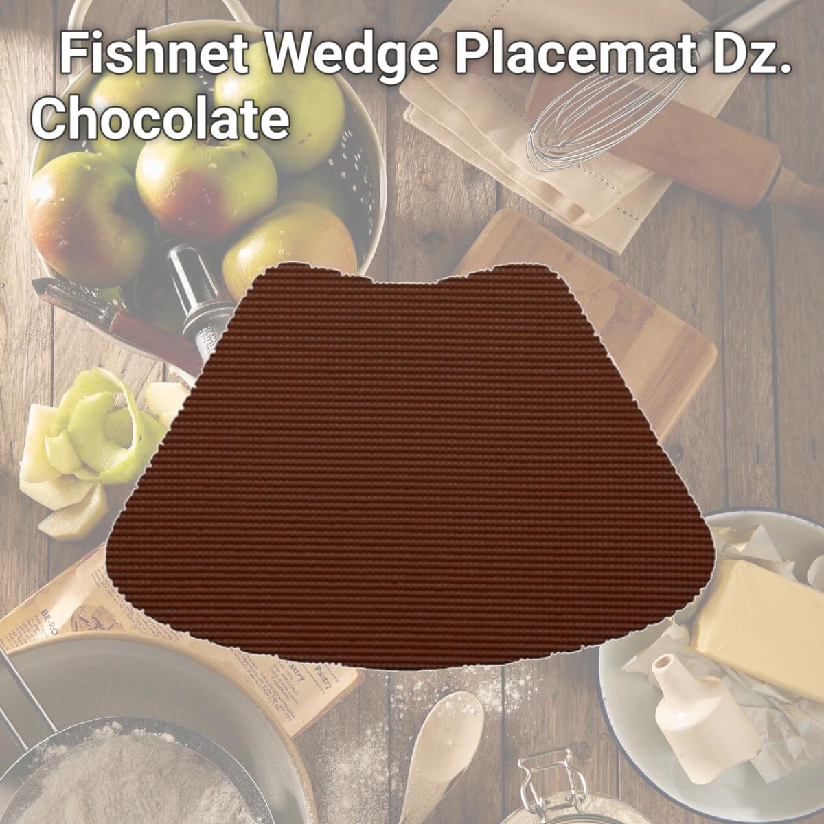 Picture of Kraftware 32539 Fishnet Wedge Placemat Dz. Chocolate