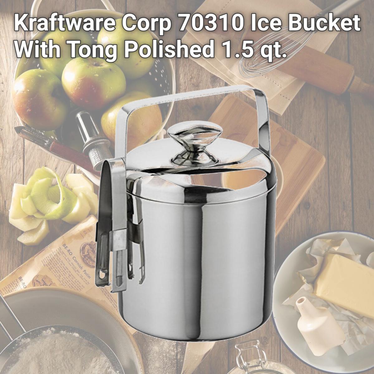 Picture of Kraftware Corp 70310 Ice Bucket With Tong Polished 1.5 qt.