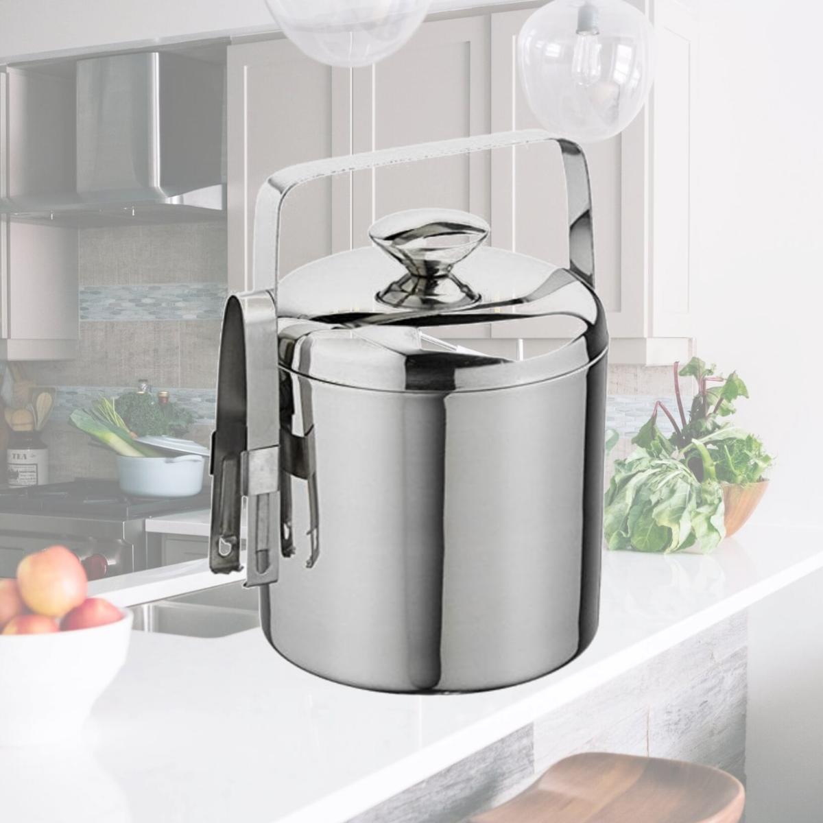 Picture of Kraftware Corp 70310 Ice Bucket With Tong Polished 1.5 qt.