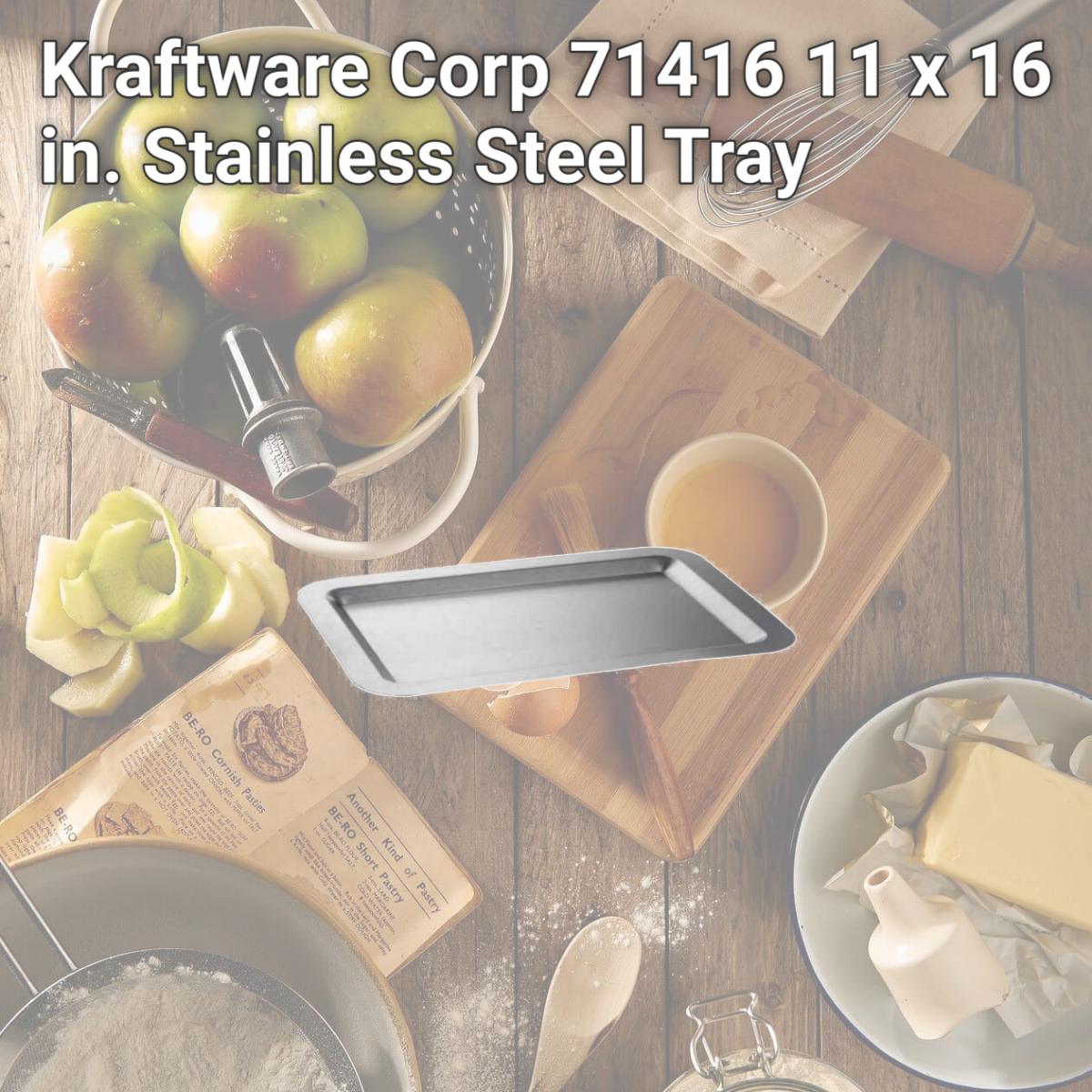Picture of Kraftware Corp 71416 11 x 16 in. Stainless Steel Tray