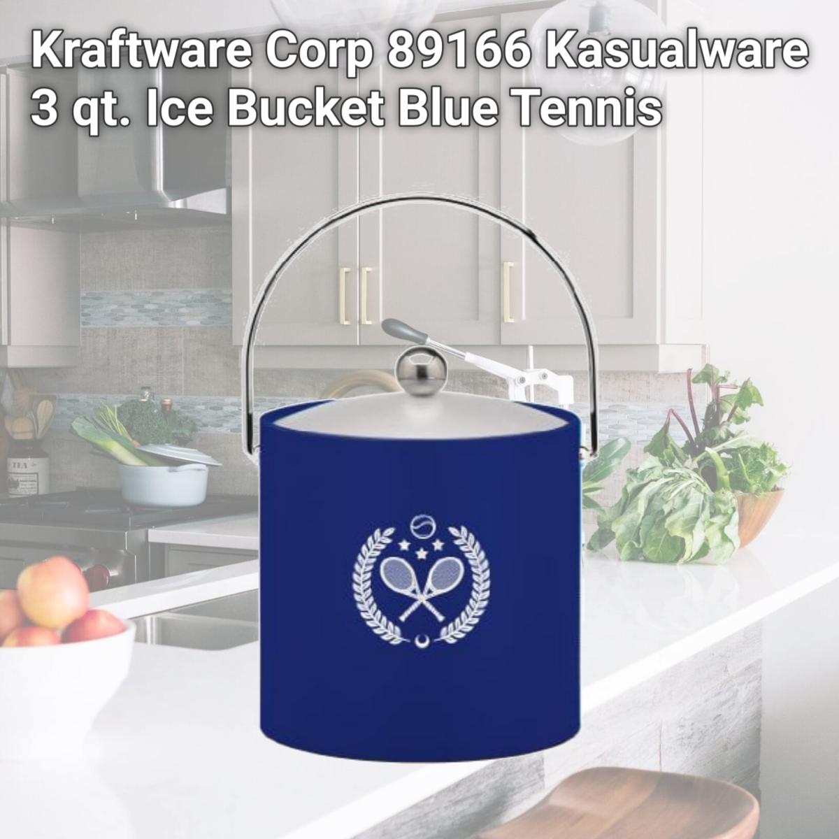 Picture of Kraftware Corp 89166 Kasualware 3 qt. Ice Bucket Blue Tennis