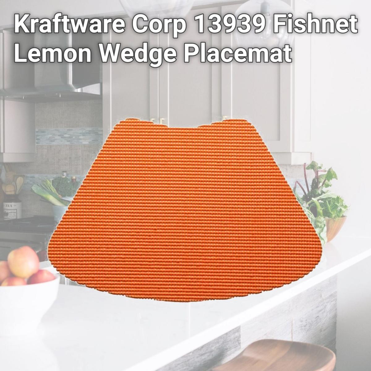 Picture of Kraftware Corp 13939 Fishnet Lemon Wedge Placemat