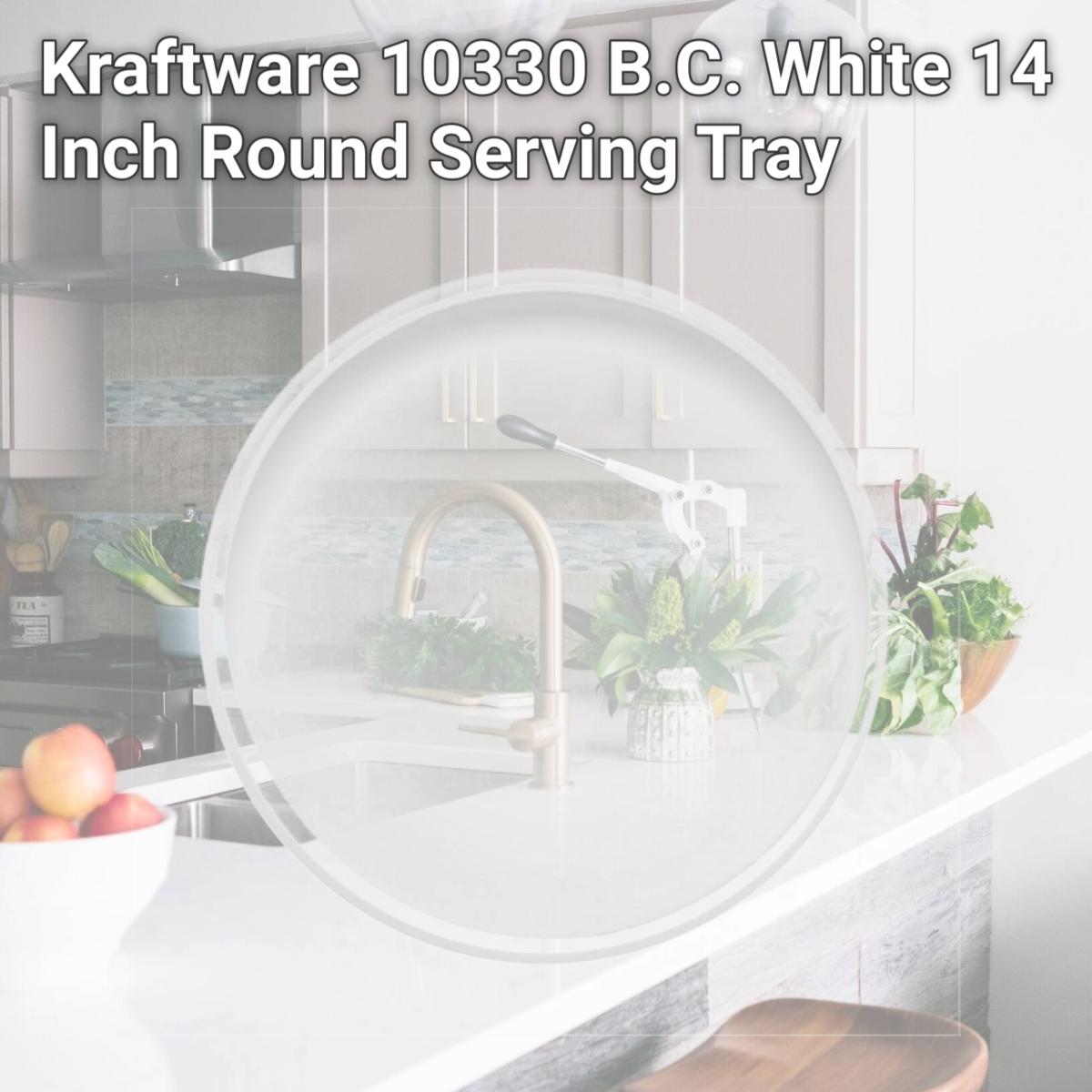 Picture of Kraftware 10330 B.C. White 14 Inch Round Serving Tray