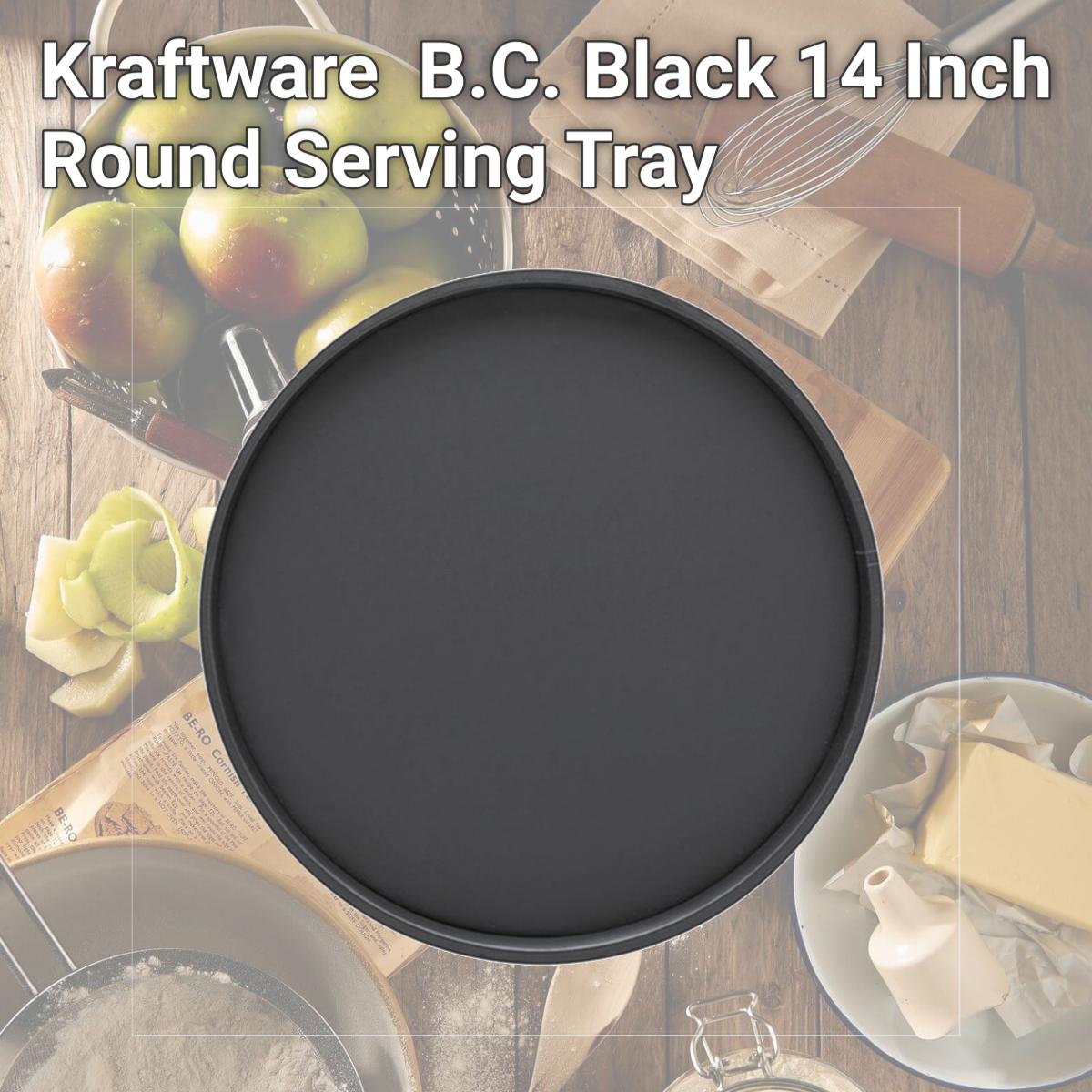 Picture of Kraftware 10130 B.C. Black 14 Inch Round Serving Tray
