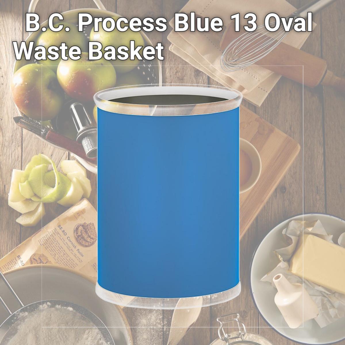 Picture of Kraftware 12274 B.C. Process Blue 13 Oval Waste Basket