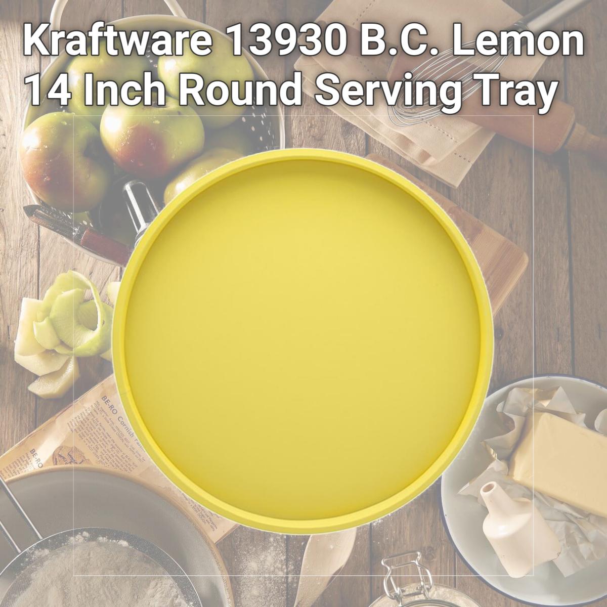 Picture of Kraftware 13930 B.C. Lemon 14 Inch Round Serving Tray