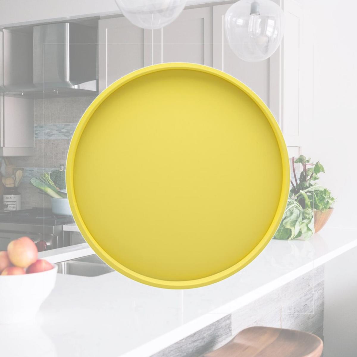 Picture of Kraftware 13930 B.C. Lemon 14 Inch Round Serving Tray