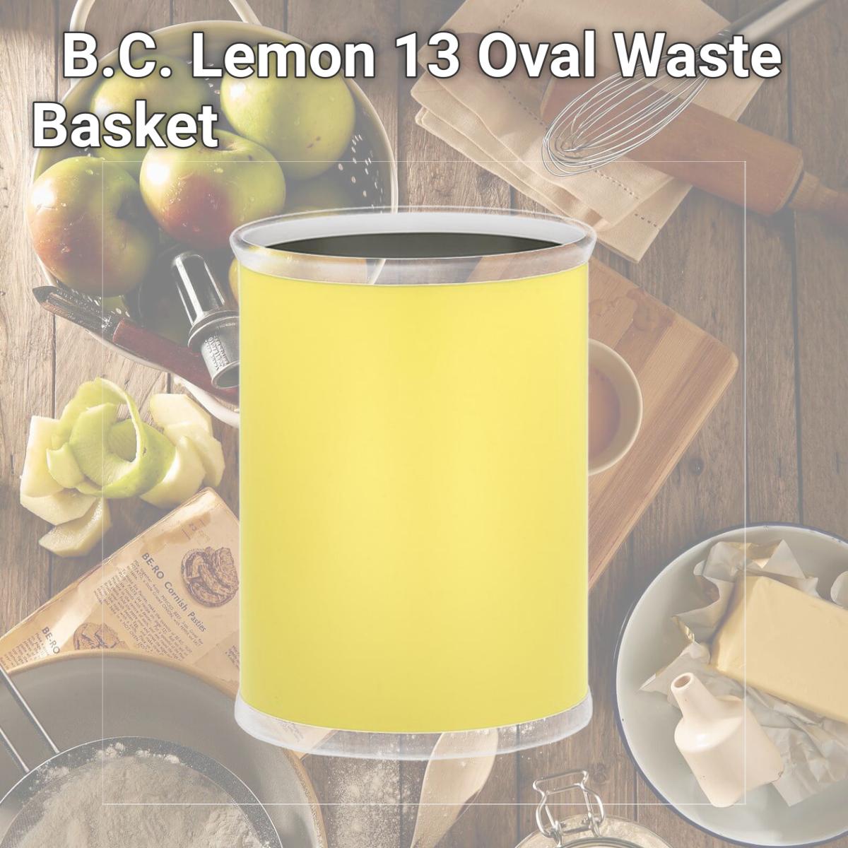 Picture of Kraftware 13974 B.C. Lemon 13 Oval Waste Basket