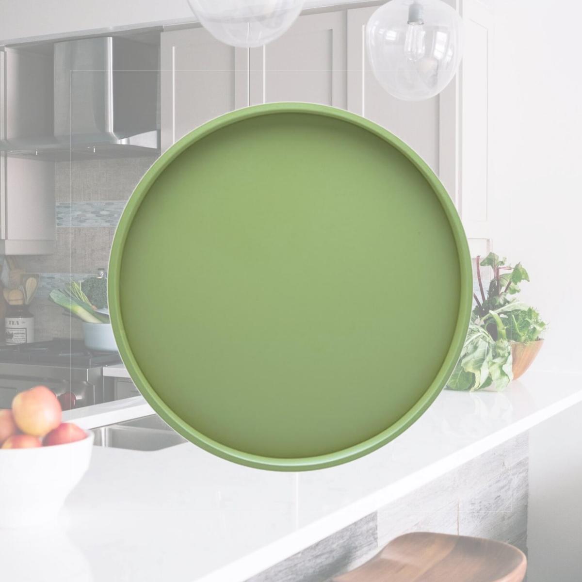 Picture of Kraftware 14630 B.C. Mist Green 14 Inch Round Serving Tray