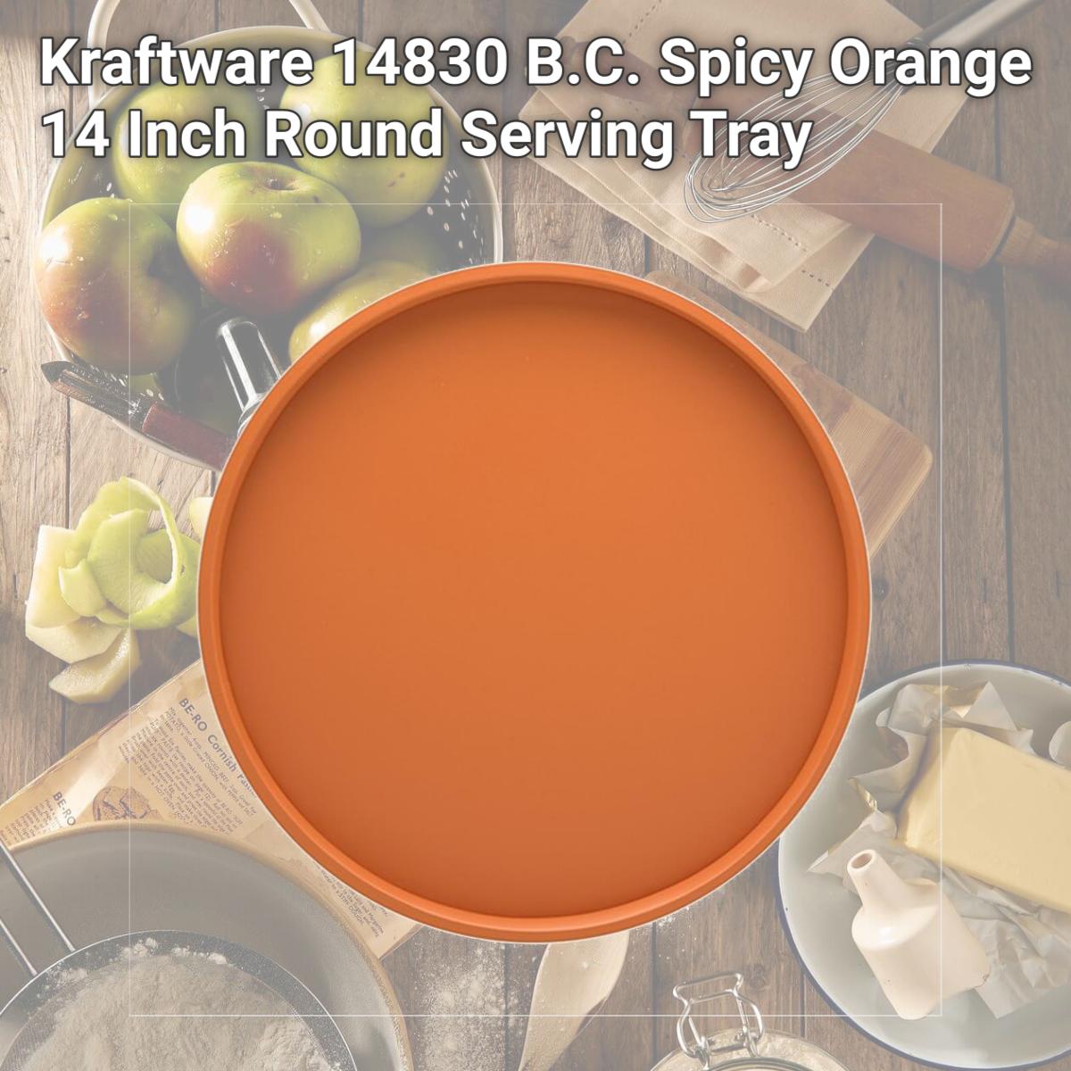 Picture of Kraftware 14830 B.C. Spicy Orange 14 Inch Round Serving Tray