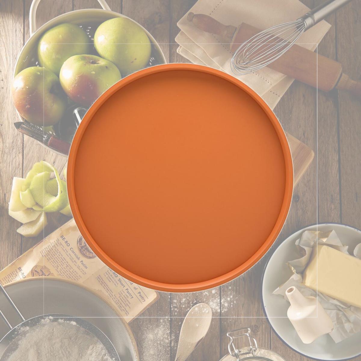 Picture of Kraftware 14830 B.C. Spicy Orange 14 Inch Round Serving Tray