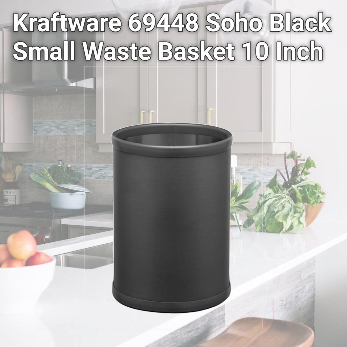 Picture of Kraftware 69448 Soho Black Small Waste Basket 10 Inch