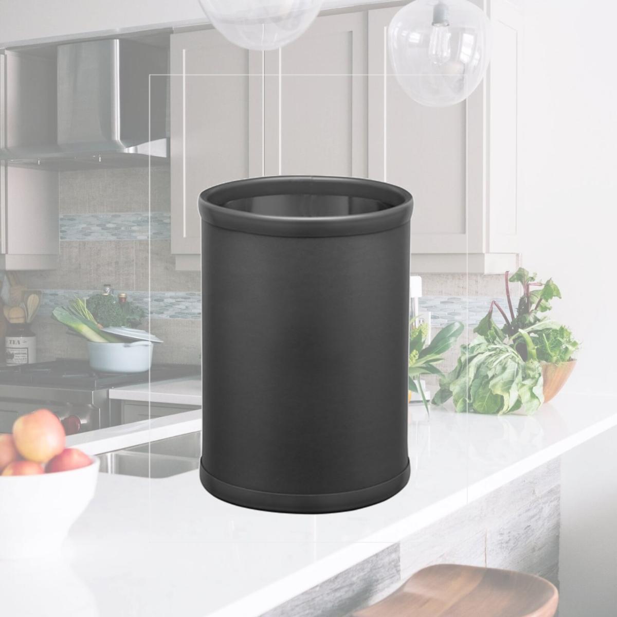 Picture of Kraftware 69448 Soho Black Small Waste Basket 10 Inch