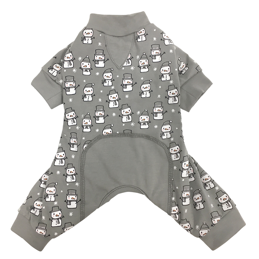 Fou 87152 Snowman Print Pyjama, Grey - Large