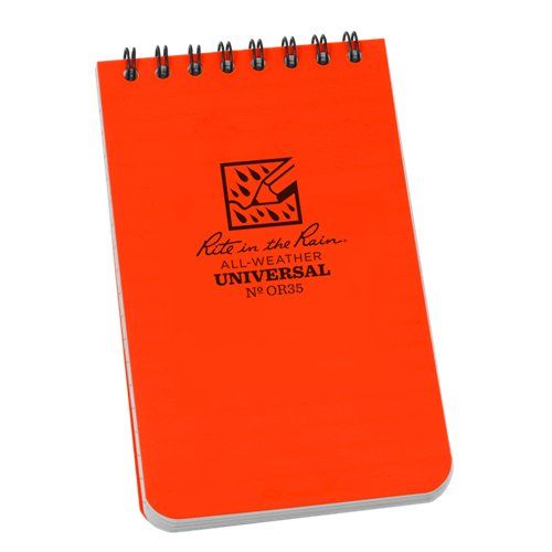 Rir-or35 3 X 5 In. Notebook, Orange,