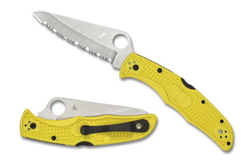 SPY-C91SYL2 Pacific Salt 2 Folding Knife, Yellow