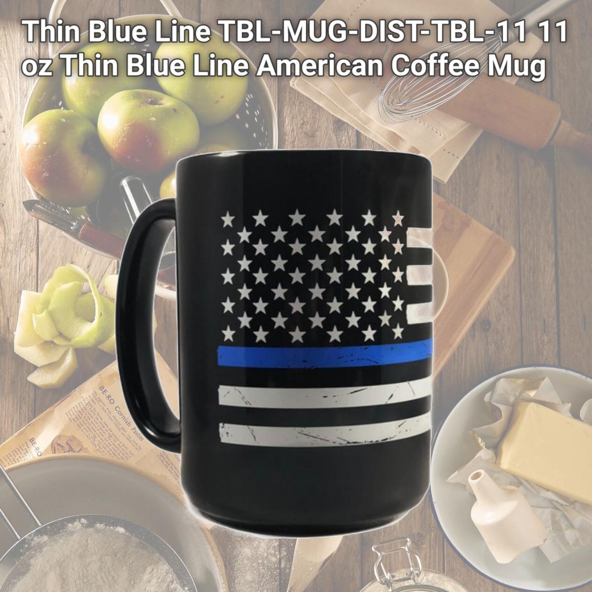Picture of Thin Blue Line TBL-MUG-DIST-TBL-11 11 oz Thin Blue Line American Coffee Mug
