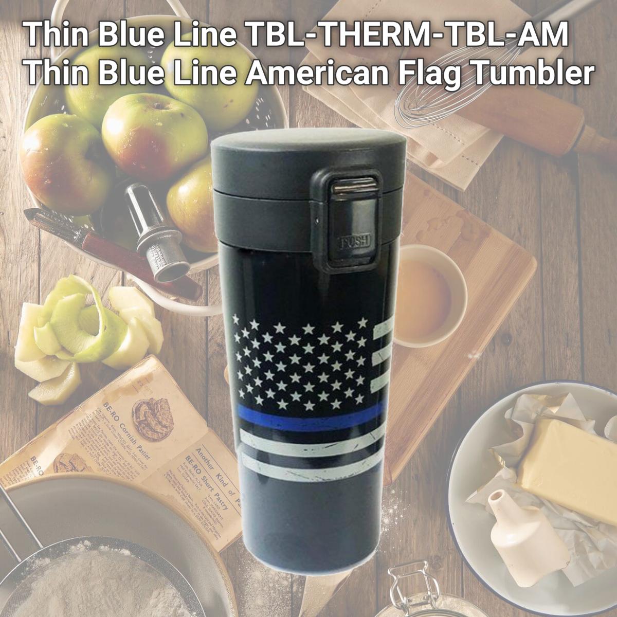 Picture of Thin Blue Line TBL-THERM-TBL-AM Thin Blue Line American Flag Tumbler