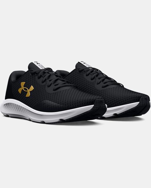 Under Armour 30248780059.5 Mens Charged Pursuit 3 Running Shoes, Black - Size 9.5