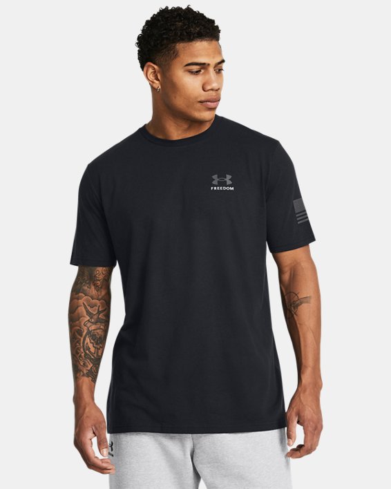 Under Armour 13867410012X Freedom By 1775 T-Shirt for Men, Black & Titan Gray - 2XL